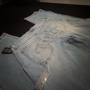 Juicy Couture Light Blue Wash Baggy Jeans